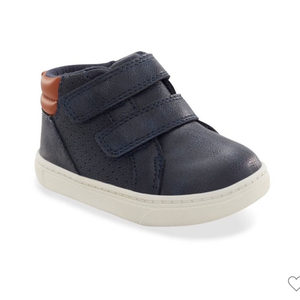 CARTER’S NAVY BLUE TODDLER FIRST‎ WALKER HIGH TOP SNEAKER BOOTS W/ VELCRO SIZE 3
